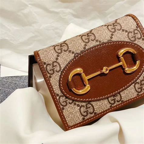 gucci horsebit card case wallet|gucci horsebit wallet on chain.